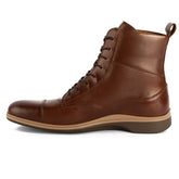 The Boot by Amberjack in Chestnut Brown Leather - Medial Side View