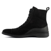 The Boot by Amberjack in Midnight Black Nubuck - Medial Side View
