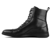 The Boot by Amberjack in Obsidian Black Leather - Medial View