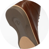 The Boot in Chestnut by Amberjack - close up of dual-density outsole