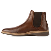 The Chelsea Boot by Amberjack in Chestnut Brown Leather - Medial Side View