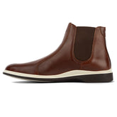 The Chelsea Boot by Amberjack in Coffee Brown Leather - Medial Side View