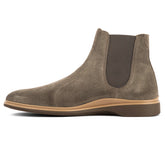 The Chelsea Boot by Amberjack in Slate Grey Suede - Medial Side View