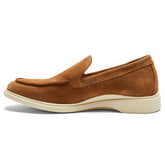 The Loafer by Amberjack in Grizzly Brown Suede - Medial View