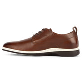 The Original Dress Shoe by Amberjack in Coffee Brown Leather - Medial View