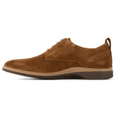 The Original Dress Shoe by Amberjack in Grizzly Brown Suede - Medial View