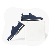Amberjack Cobalt Blue Suede Dress Shoes on white background