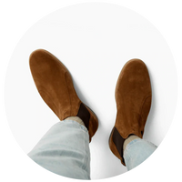 brown grizzly suede amberjack chelsea boots