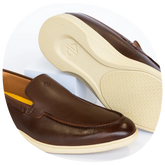 Loafer Chestnut & Cream close image of leather and outsole